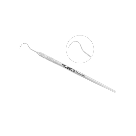 Explorer 23 Shepherd’s Hook dental explorer with 1EZ handle, SKU 1005