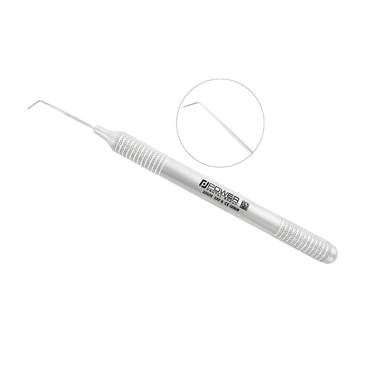 Explorer EXP 6 single-ended dental explorer with fine angled tip and large 6EZ handle