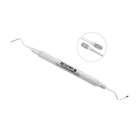 Angled view of the Orban Periodontal File 10/11 – OR10/11 with serrated tip detail