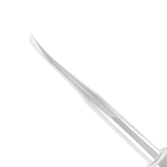 Side detail view of the curved 4 mm working end on the small-handle Luxator