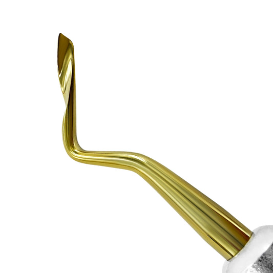 Power Twist Root Tip Pick – 3 mm, Curved Left, Titanium