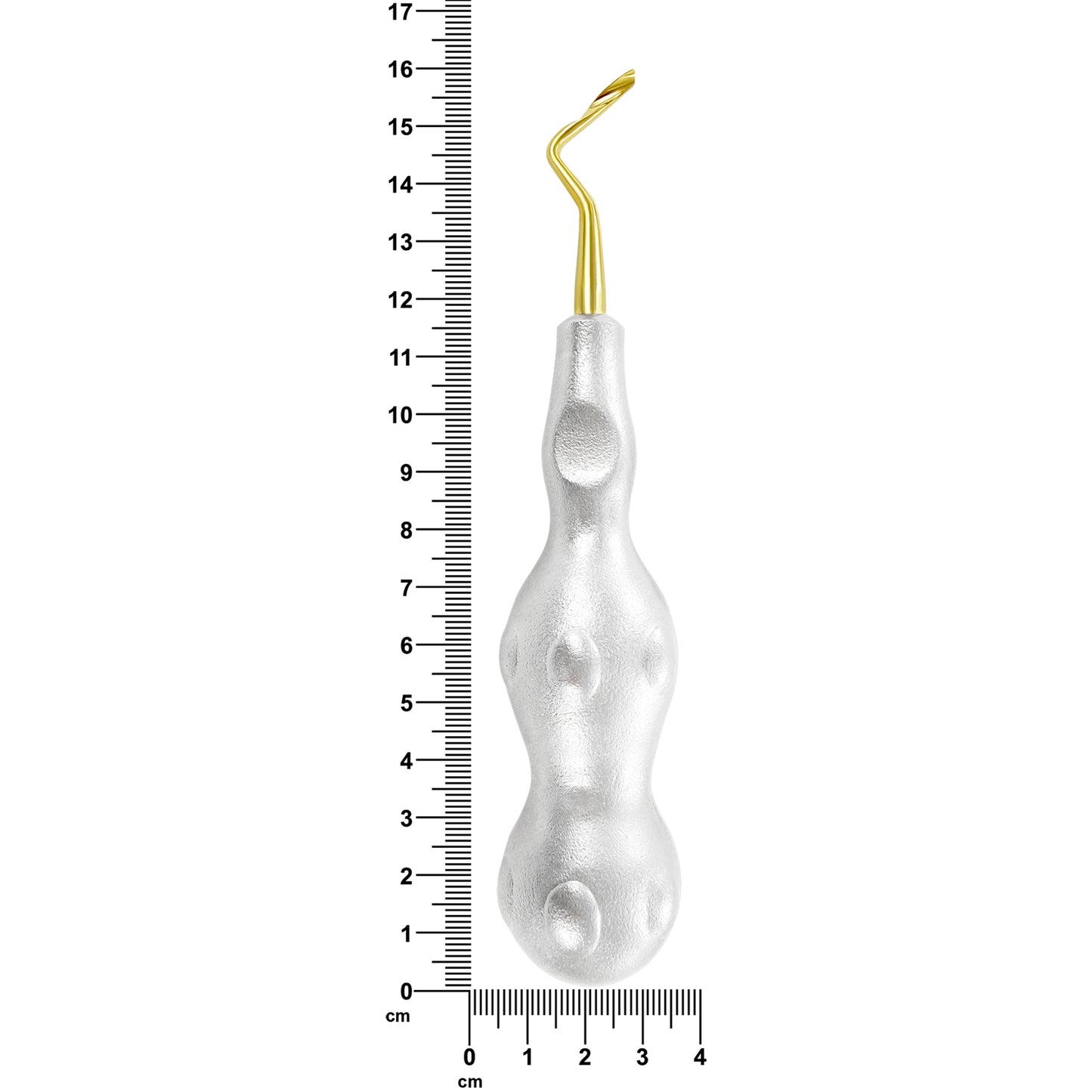 Púa Power Twist Root Tip de 3 mm, curvada a la izquierda, de titanio