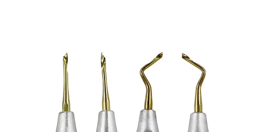 Power Twist Periotome Kit – Straight & Curved L/R, Titanium, Set of 4