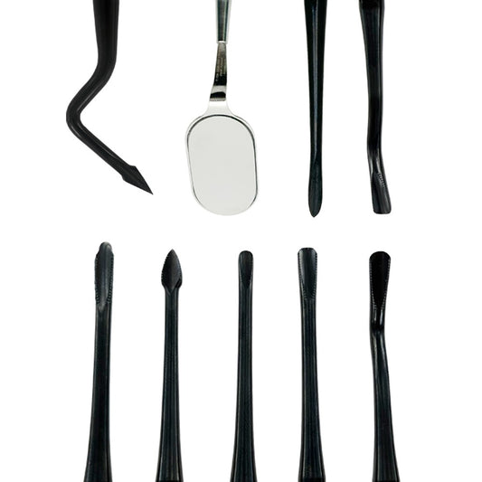 Titanium detachable elevator tips with serrated and curved working ends