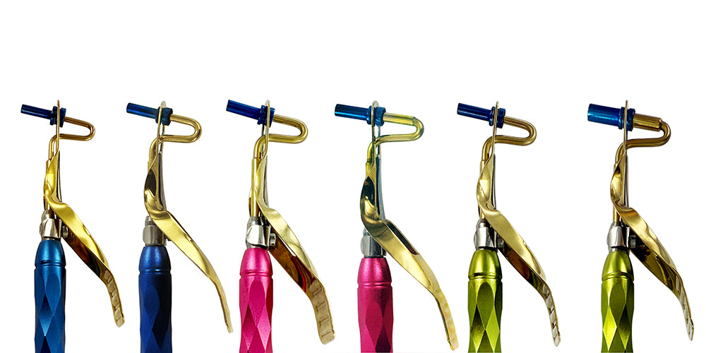 Bone/Amalgam Carrier Set Double-Ended Titanium, Gold, 3-Piece Set