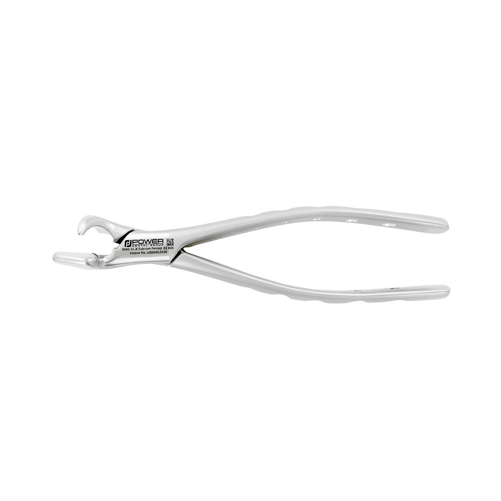 Side profile of 5042-1 Power Fulcrum Forceps Left for atraumatic dental extractions