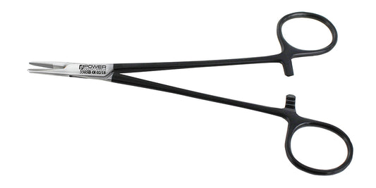 Crile-Wood Needle Holder – Straight, TC Jaws, 15 cm – Black Edition