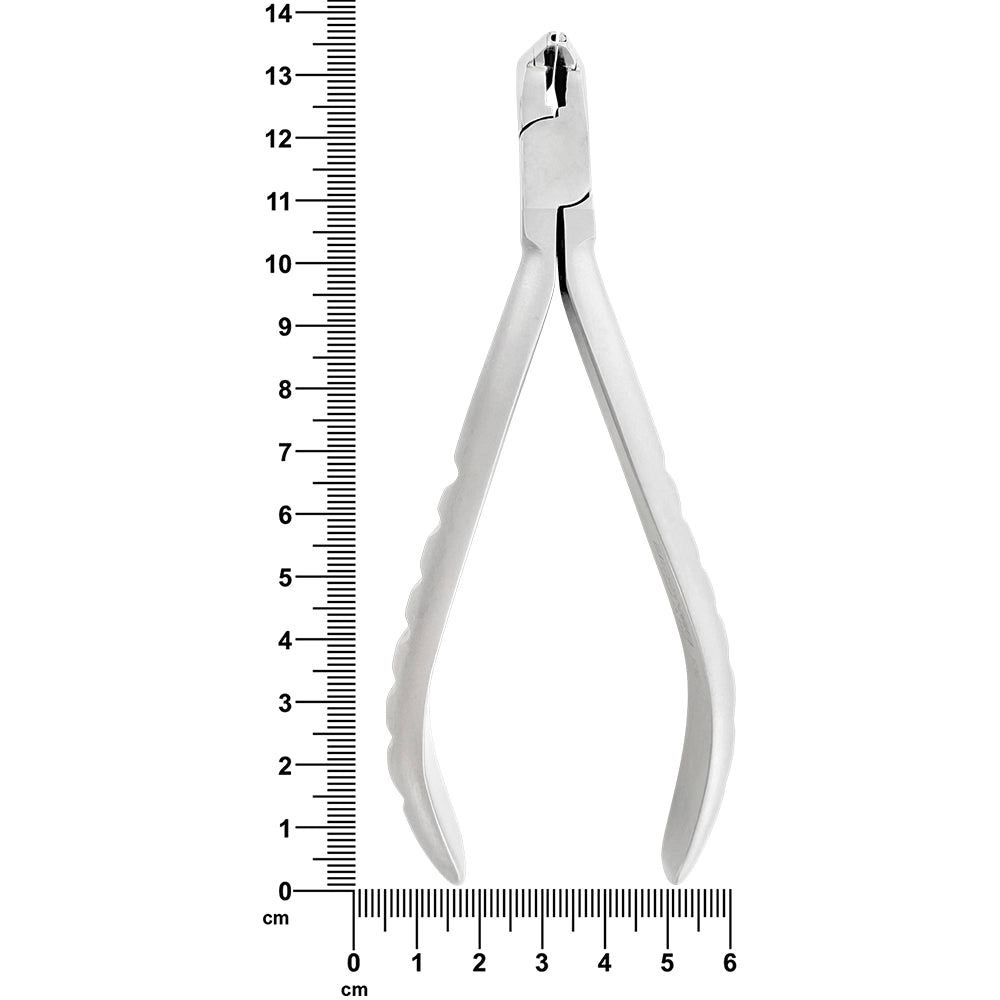 Alicates de corte distal para ortodoncia T/C, sujeción de seguridad, 13,5 cm, tamaño máximo de corte del alambre: 0,020/0,018/0,025