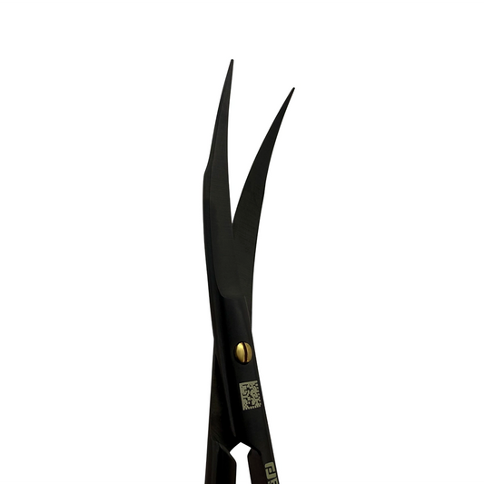 Tijeras de sutura Goldman-Fox Super Cut – Doble curva, 12.5 cm (4.9 pulg.) – Titanio negro