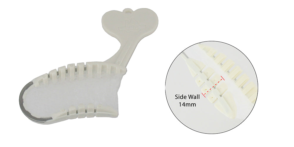 DISPOSABLE FISH BONE TRAY- POSTERIOR SIDE 14mm WALL - 35 EA/PKG
