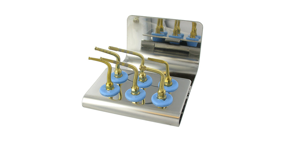 IMPLANT PREPARATION BONE SURGERY TIP SET OF 6 WITH CASSETTE CODE:8130S / MECTRON COMPATIBL
