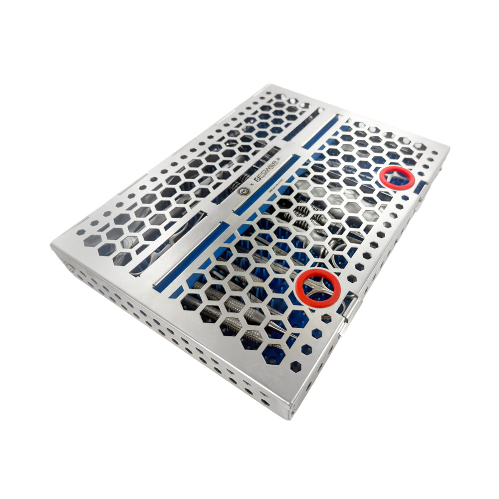 ORCAA Symposium Kit – top view of surgical cassette with instrument slots