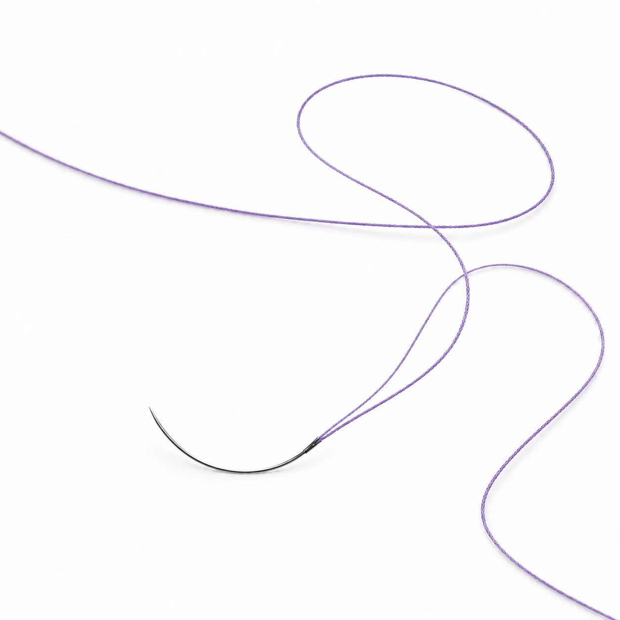 PGA absorbable braided suture 4-0 violet thread with 17 mm 3/8 circle reverse cutting needle for soft tissue closure