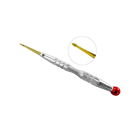 Power Flex PDL Spade Luxatome straight gold titanium, SKU 3799-3G, with magnified working tip