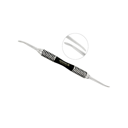 Power periosteal elevator Molt #9 Black Edition, double-ended instrument on white background with tip detail