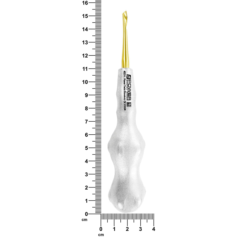 Power Twist 4 mm straight-left elevator with 6.1 in (15.5 cm) overall length measurement