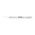Horizontal view of Explorer 23 Shepherd’s Hook dental instrument with 6EZ handle