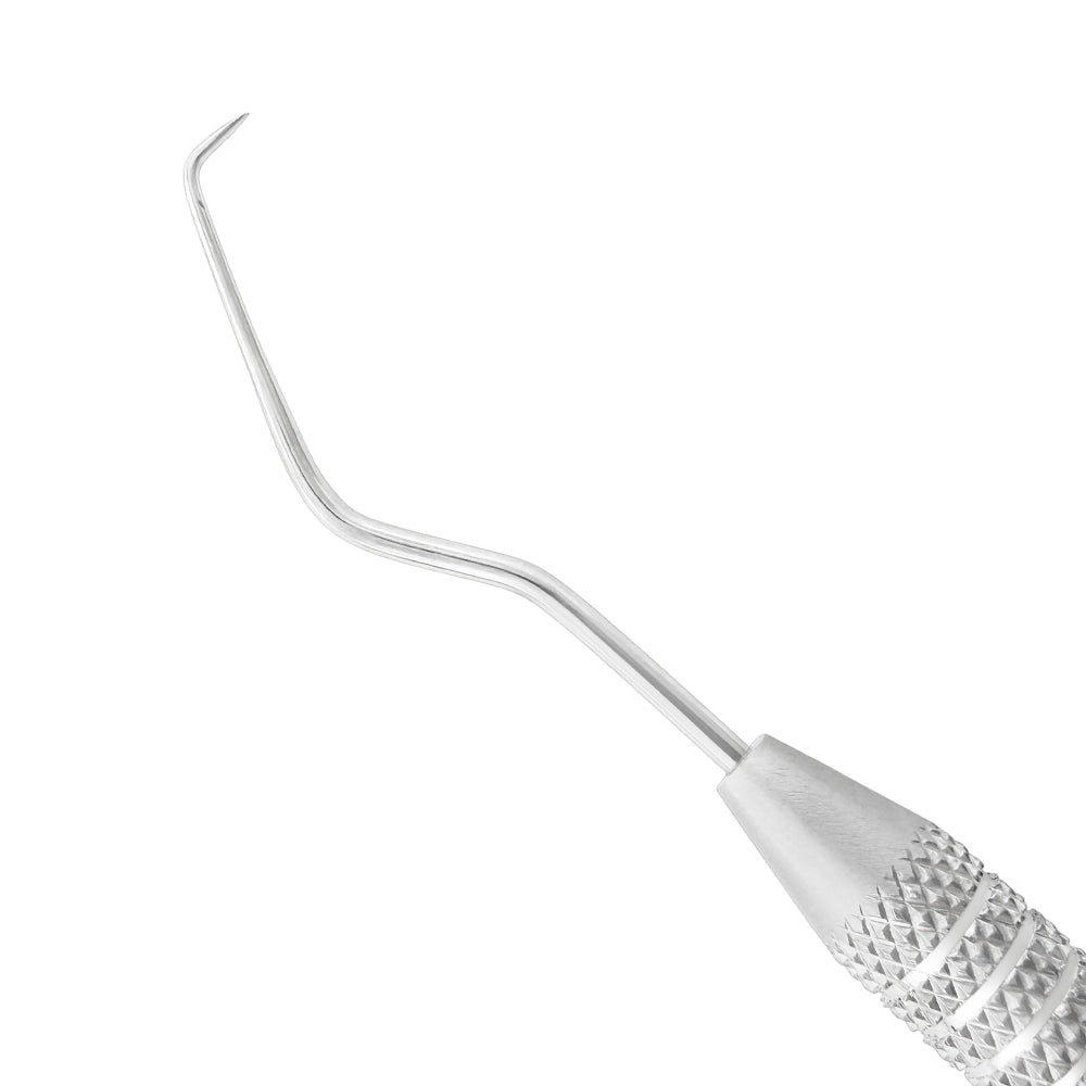 Close-up of the angled diagnostic working end on Explorer EXD 5 with 3EZ handle