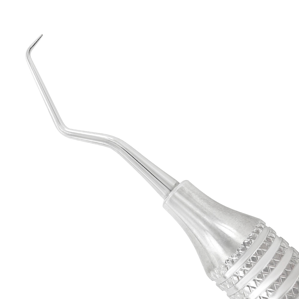 Close-up of the angled diagnostic working end on Explorer EXD 5FS Power Flex