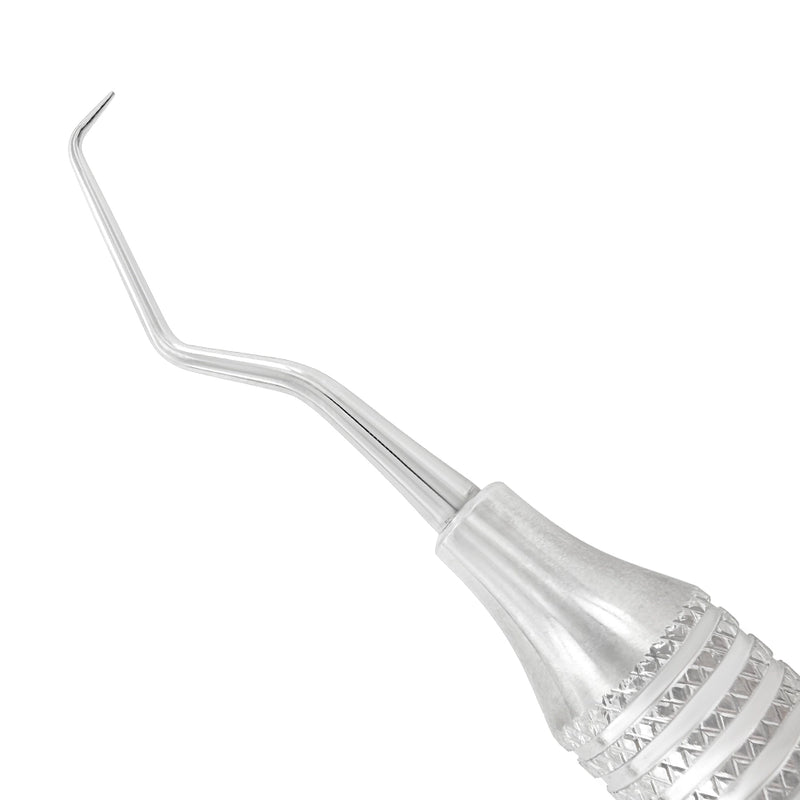 Close-up of the angled diagnostic working end on Explorer EXD 5FS Power Flex