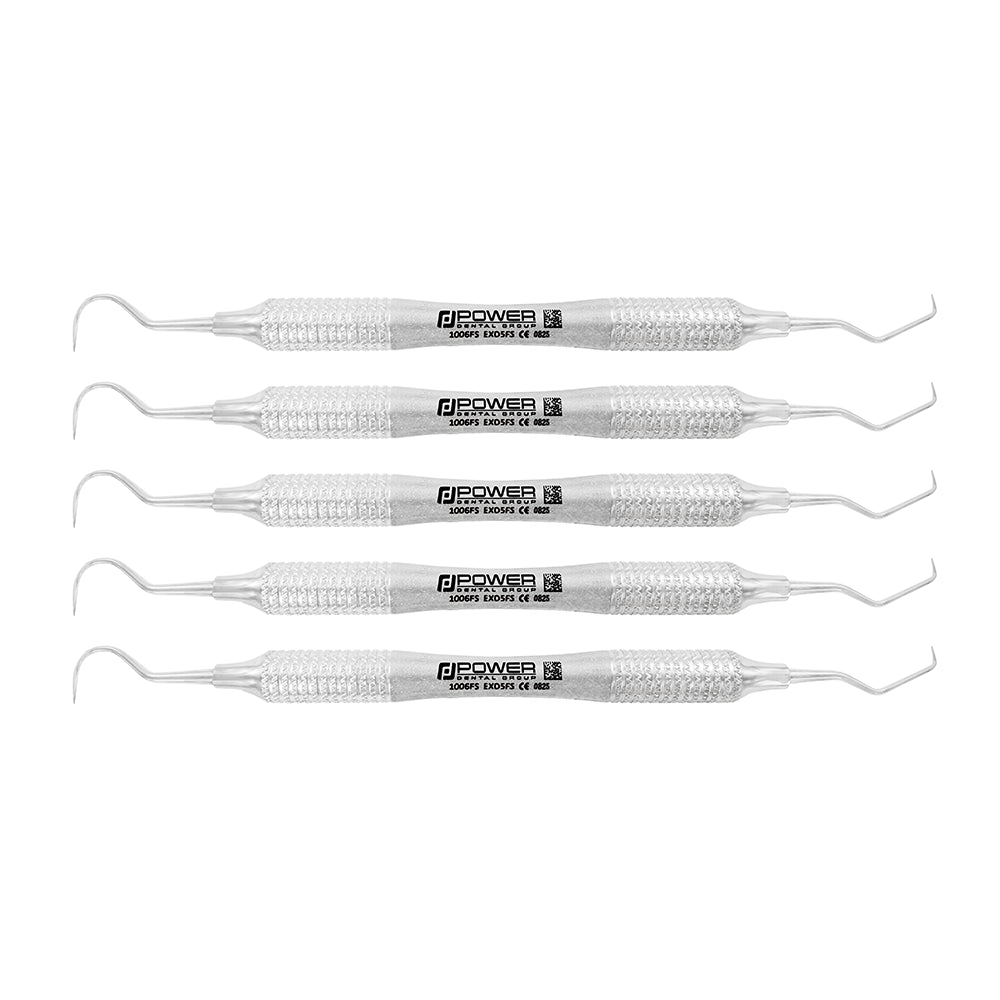 Pack of five Explorer EXD 5FS Power Flex double-ended dental explorers