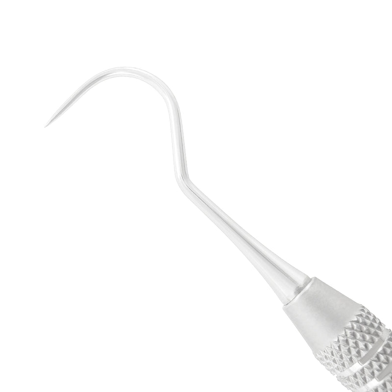 Close-up of the thicker curved working end on Explorer EXD 5L, SKU 1006L
