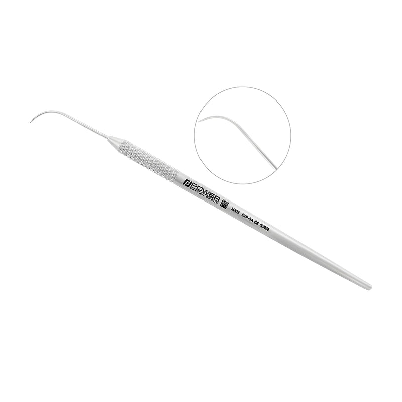 Explorer EXP 3A single-ended dental explorer with fine curved tip and lightweight 1EZ handle