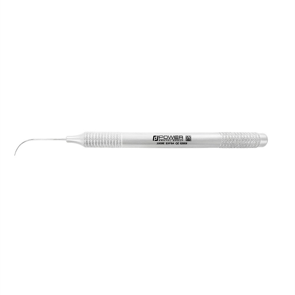 Horizontal view of Explorer EXP 3A single-ended dental instrument with large 6EZ handle