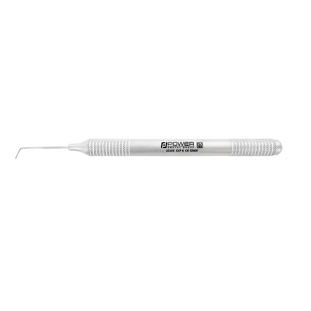 Horizontal view of Explorer EXP 6 single-ended dental instrument with large 6EZ handle