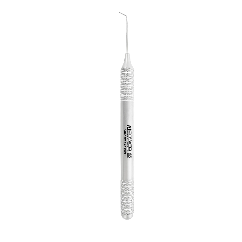 Vertical view of Explorer EXP 6 single-ended dental explorer with 6EZ handle, SKU 1010E