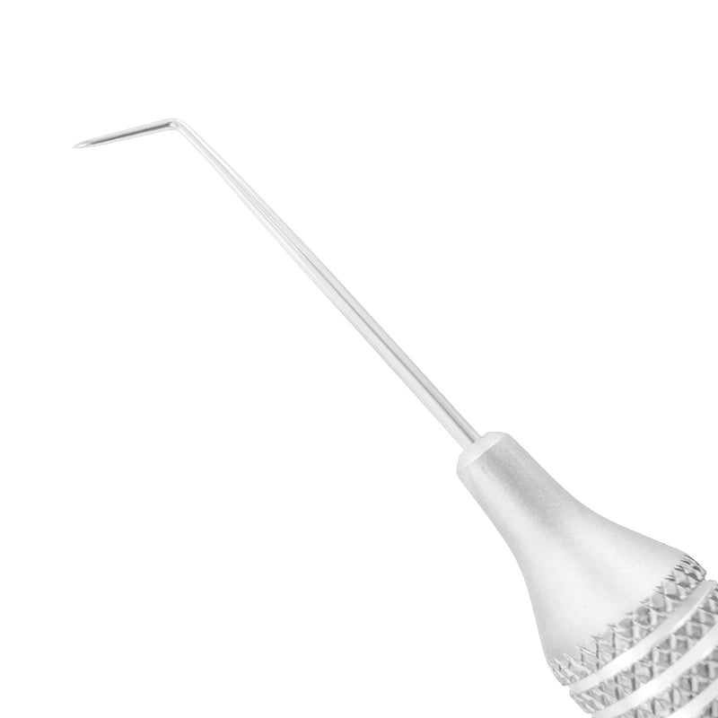 Close-up of the fine angled working tip on Explorer EXP 6, SKU 1010E
