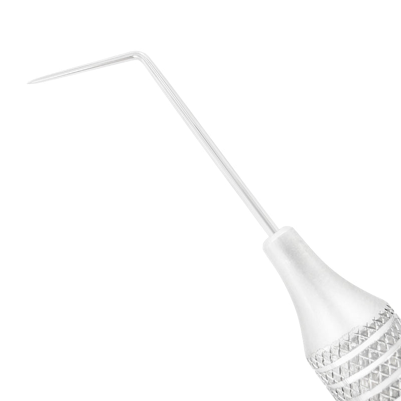 Close-up of the extended angled working tip on Explorer EXP 6A, SKU 1011E