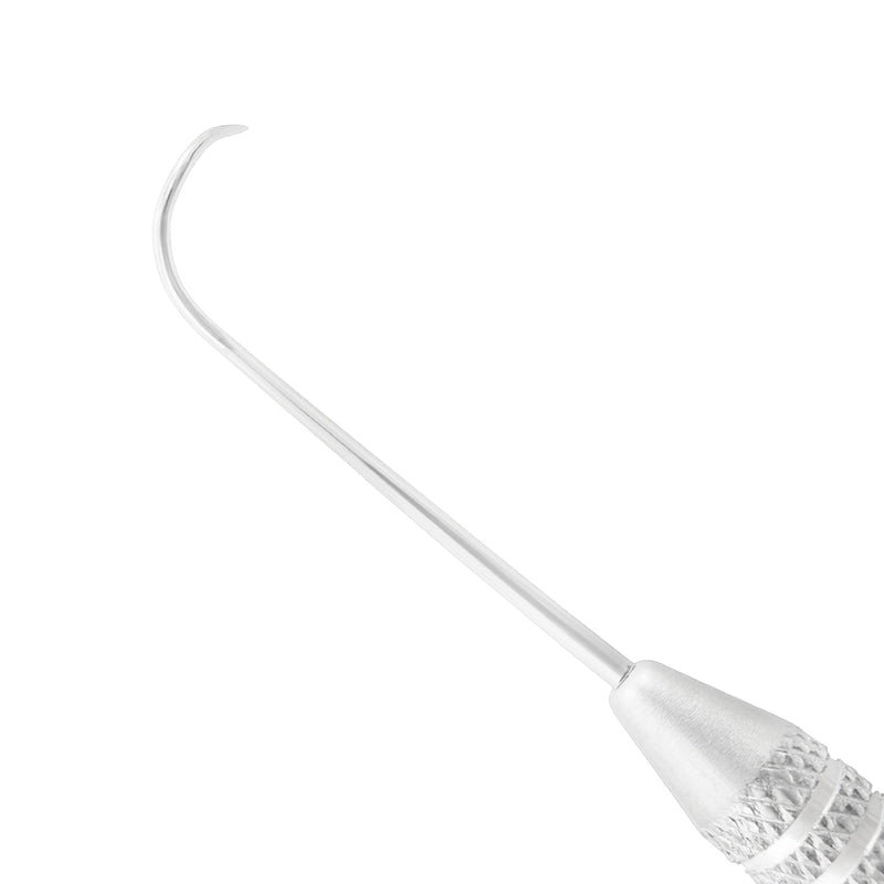 Close-up of the opposite curved working end on Explorer EXD 2A with 3EZ handle