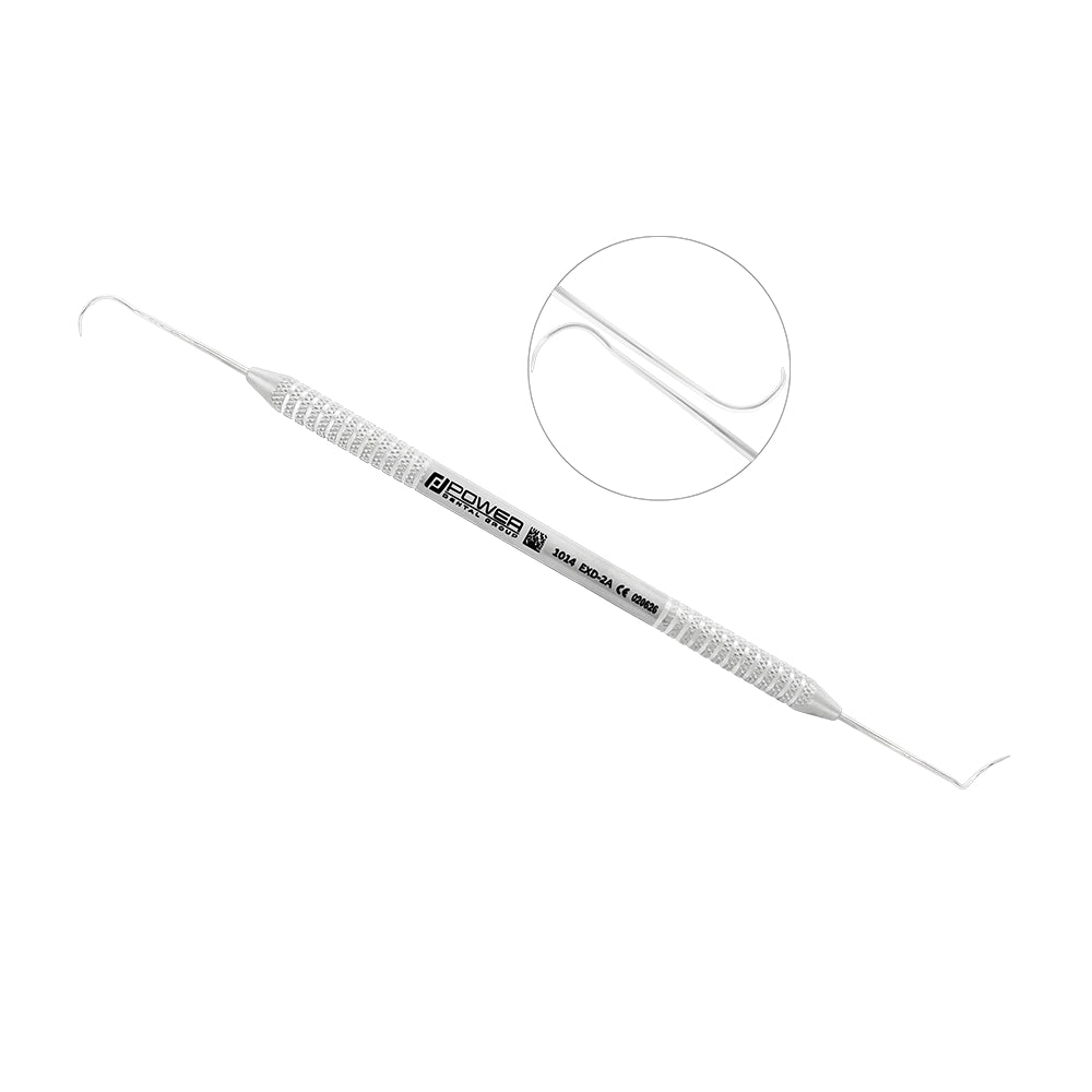 Explorer EXD 2A Pigtail double-ended dental explorer with fine curved tips and lightweight 3EZ handle