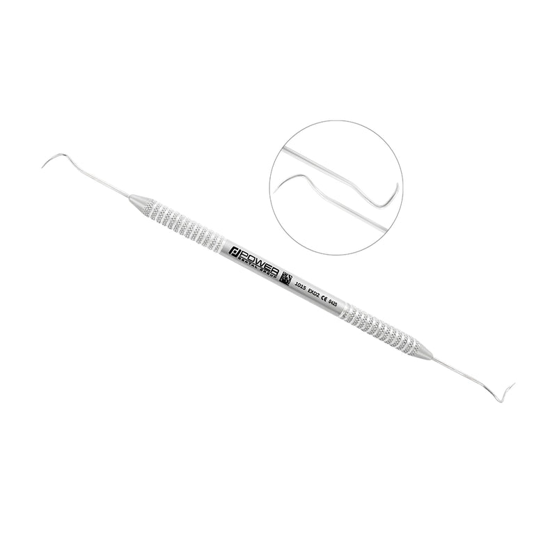Explorer EXD 2 double-ended dental explorer with fine curved working ends and lightweight 3EZ handle