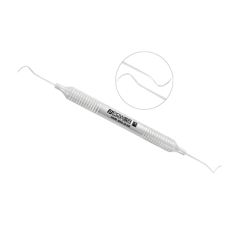 Explorer EXD 2 double-ended dental explorer with fine curved working ends and large 6EZ handle