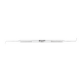 Horizontal view of Explorer EXD 3 Pigtail double-ended dental explorer with 3EZ handle, SKU 1017