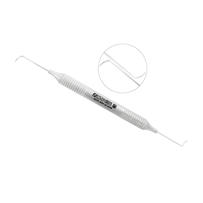 Explorer EXD 3 Pigtail double-ended dental explorer with fine curved tips and large 6EZ handle