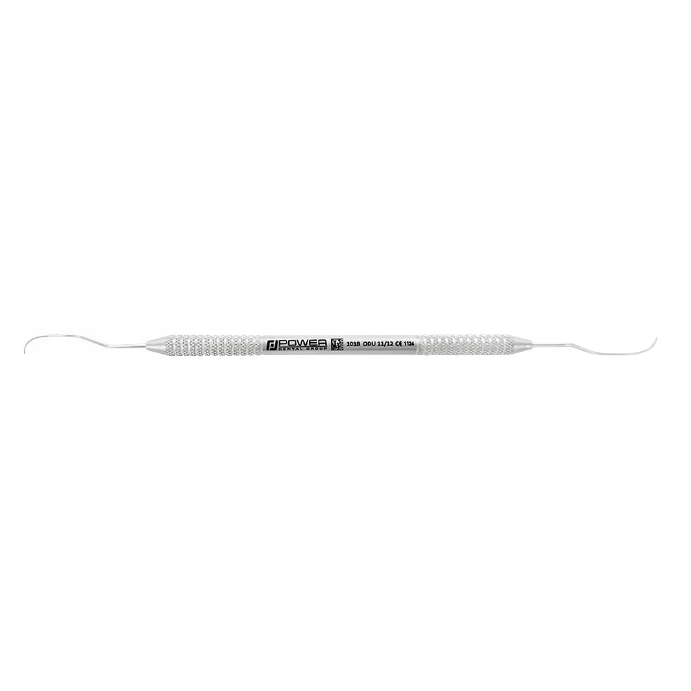 Horizontal view of Explorer ODU 11/12 double-ended dental explorer with 3EZ handle