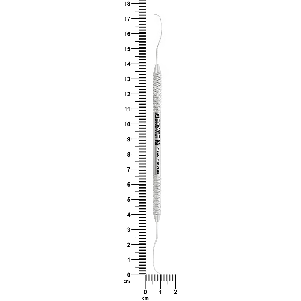 Explorer ODU 11/12 with 3EZ handle shown beside ruler, 17.3 cm overall length