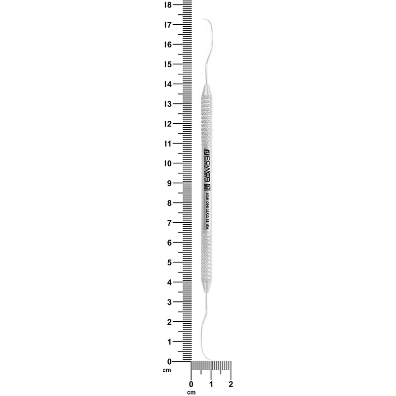 Explorer ODU 11/12 with 3EZ handle shown beside ruler, 17.3 cm overall length