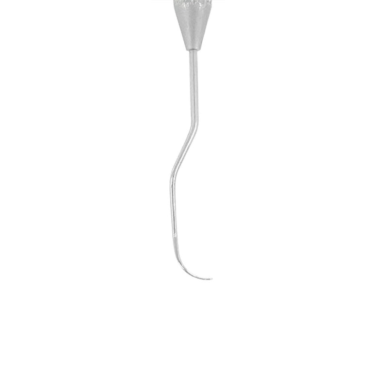 Close-up of the ODU 11 curved working end on dental explorer SKU 1018