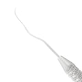 Close-up of the ODU 12 curved working end on Explorer ODU 11/12 dental explorer