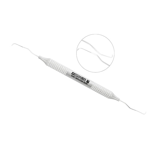 Explorer EXD 11/12AF double-ended After Five dental explorer with extended curved tips and large 6EZ handle