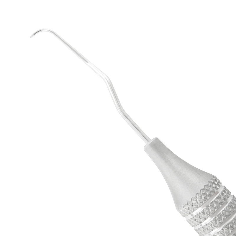 Close-up of the extended curved working end on Explorer EXD 11/12AF After Five