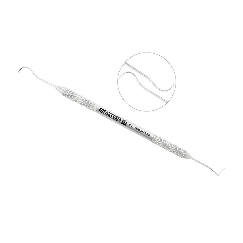 Explorer EXD 3CH double-ended dental explorer with fine curved working ends and lightweight 3EZ handle