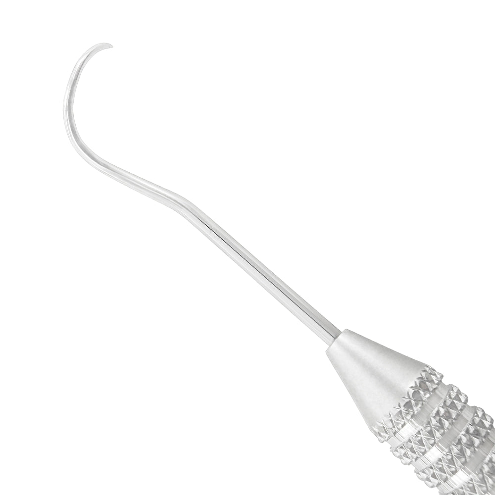 Close-up of the opposite curved working end on Explorer EXD 3CH with 3EZ handle