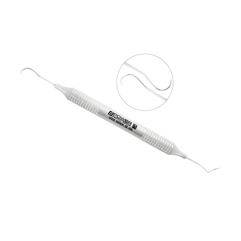 Explorer EXD 3CH double-ended dental explorer with fine curved working ends and large 6EZ handle