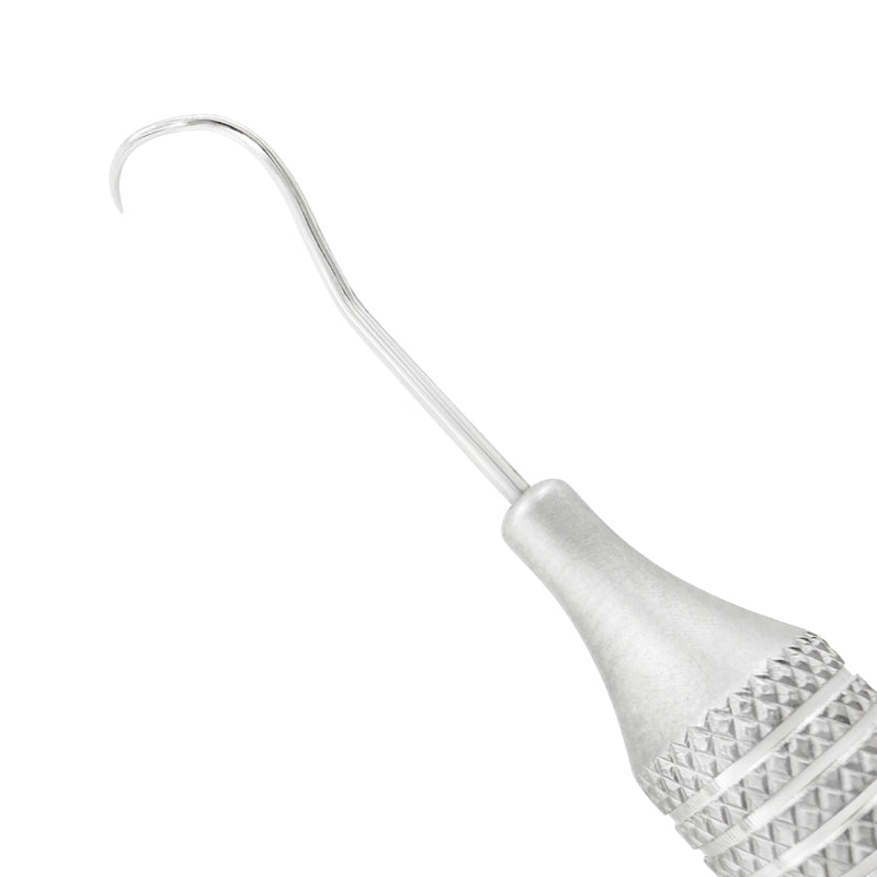 Close-up of one curved working end on Explorer EXD 3CH, SKU 1021E
