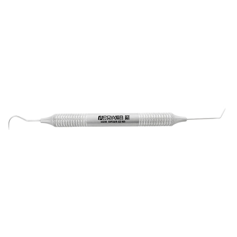 Horizontal view of Explorer EXD 23/6 double-ended dental explorer with 6EZ handle